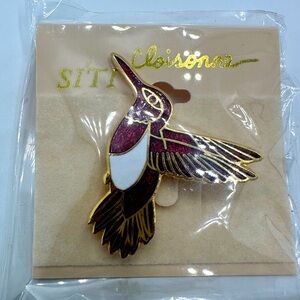 Cloisonné Hummingbird Brooch pin